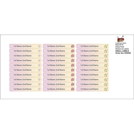Dessert Rose-Pack of 30 Small Waterproof Labels