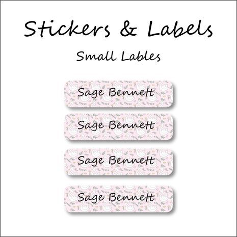 Leafy Duck-Pack of 30 Small Waterproof Labels