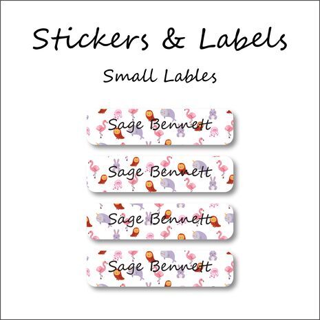 ​Water Animals-Duty Truck-Pack of 30 Small Waterproof Labels