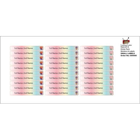 Sleepy Dog-Pack of 30 Small Waterproof Labels