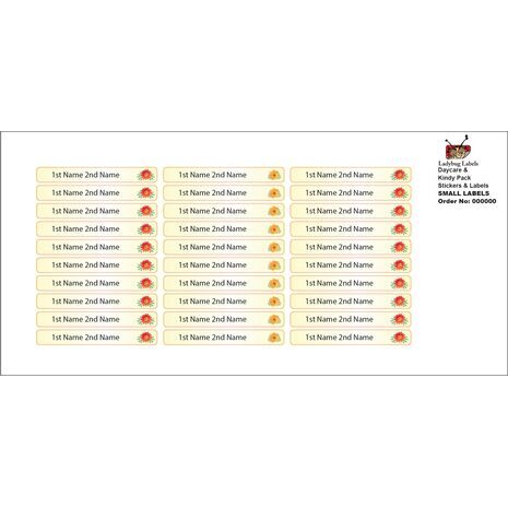Turning Flower-Pack of 30 Small Waterproof Labels
