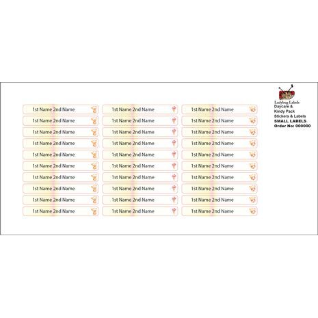 Teddy Bear-Pack of 30 Small Waterproof Labels