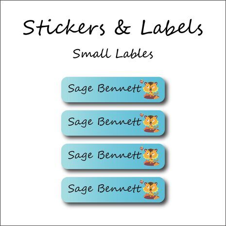 Cheetah-Pack of 30 Small Waterproof Labels