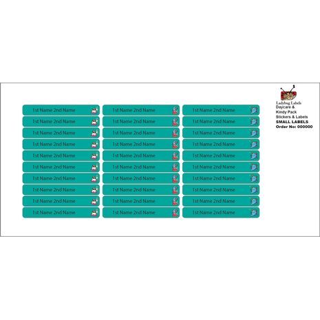 Pool Ready Bear-Pack of 30 Small Waterproof Labels