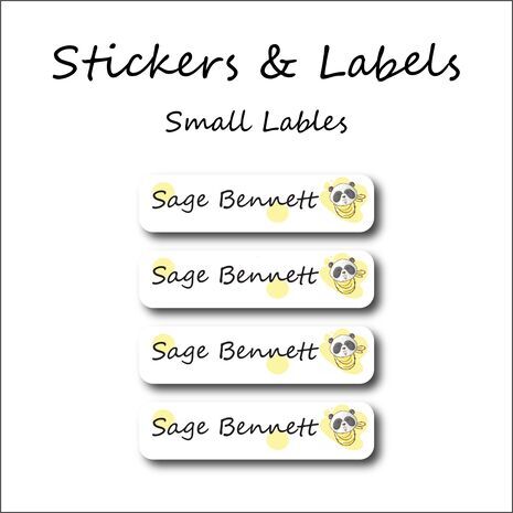 Sheep in Glasses-Pack of 30 Small Waterproof Labels