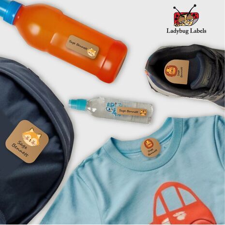 King Lion-Pack of 30 Small Waterproof Labels