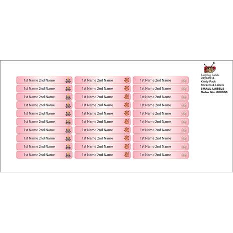 Bee and Bear-Pack of 30 Small Waterproof Labels