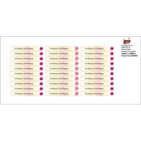 Wild Orchid Flower-Pack of 30 Small Waterproof Labels