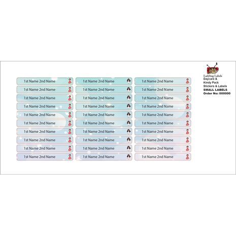 Rose Princess-Pack of 30 Small Waterproof Labels