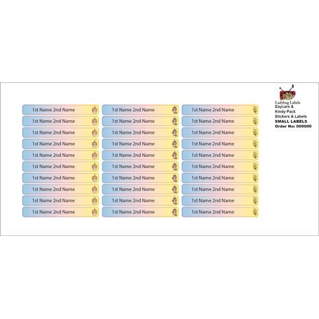 Kitty Cupcake-Pack of 30 Small Waterproof Labels