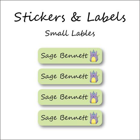 Happy Cat-Pack of 30 Small Waterproof Labels