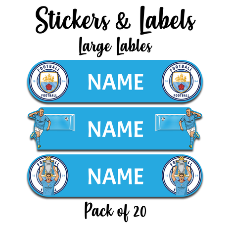 Ajooba - Football- Blue Personalized Labels -Value pack of 108 labels