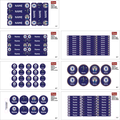 Ajooba - Football- Nevy BluePersonalized Labels -Value pack of 108 labels