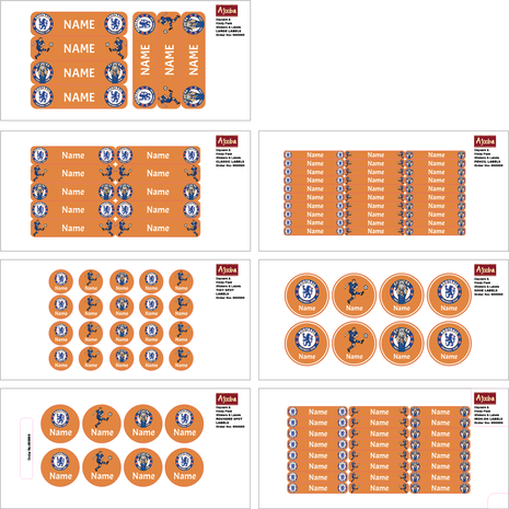 Ajooba - Football Brown Personalized Labels -Value pack of 108 labels