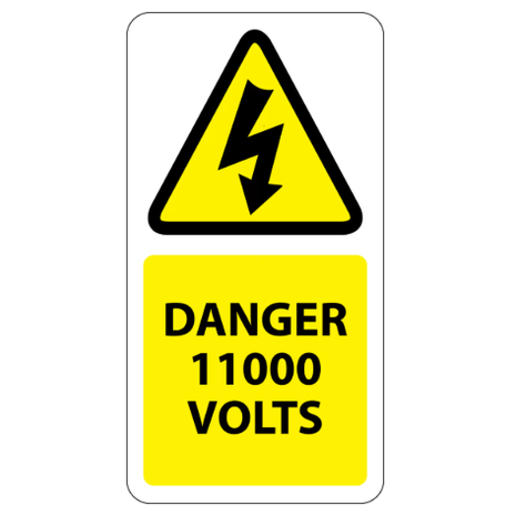 ​11000 Volts Labels 33 x 63 mm