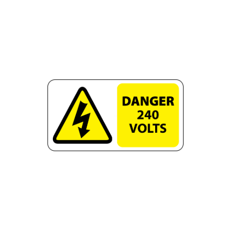 ​Danger 240 Volts Stickers 100x50mm