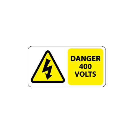 ​Danger 400 Volts Labels 50x25mm