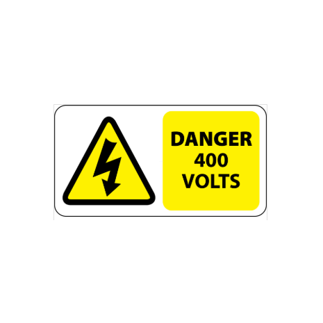 ​Danger 400 Volts Labels 63x33mm