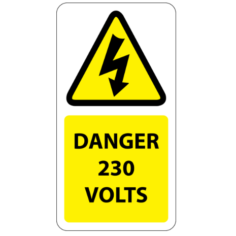 ​230 Volts Labels 33x63mm