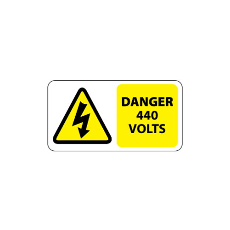 ​Danger 440 Volts Labels 63x33mm