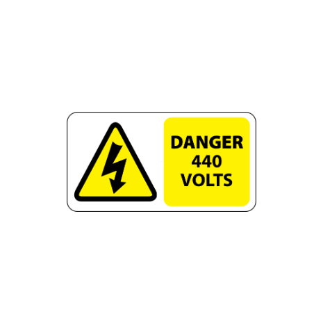 Danger 440 Volts Labels 100x50mm
