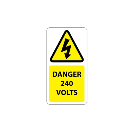 ​240 Volts Stickers 33x63mm