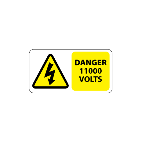 ​Danger 11000 Volts Labels 50x25mm