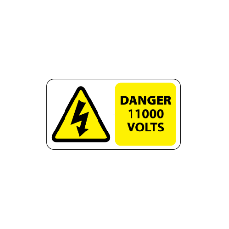 ​Danger 11000 Volts Labels 63x33mm