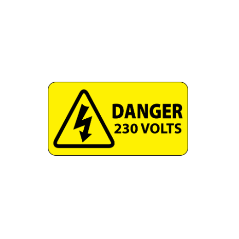 ​Danger 230 Volts Labels 50x25mm