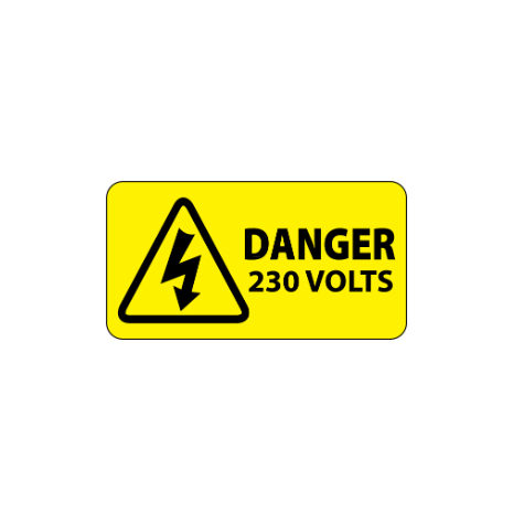 ​Danger 230 Volts Labels 100x50mm