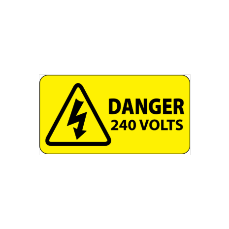 ​Danger 240 Volts Stickers 63x33mm