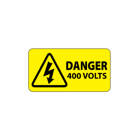 Danger 400 Volts Labels 50x25mm