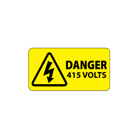 ​Danger 415 Volts Labels 63x33mm