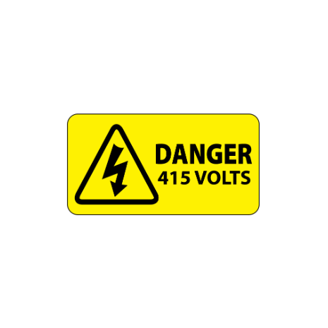 ​Danger 415 Volts Labels 100x50mm
