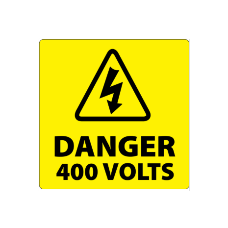 ​Danger 400 Volts Labels 50x50mm