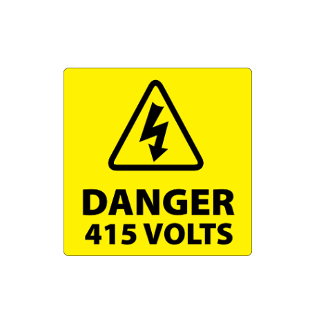 ​Danger 415 Volts Labels 50x50mm