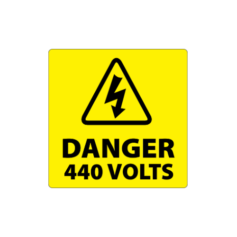 ​Danger 440 Volts Labels 50x50mm