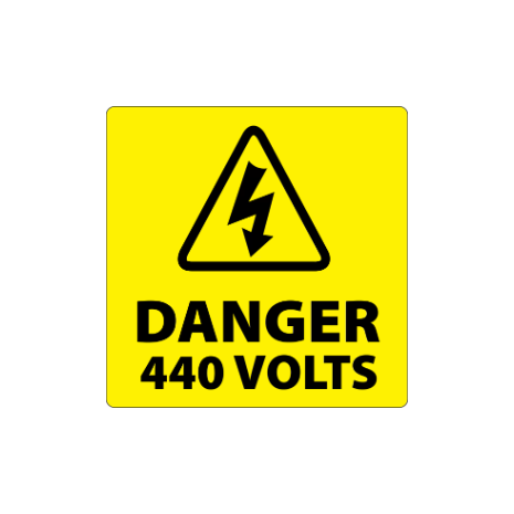 ​Danger 440 Volts Labels 100x100mm