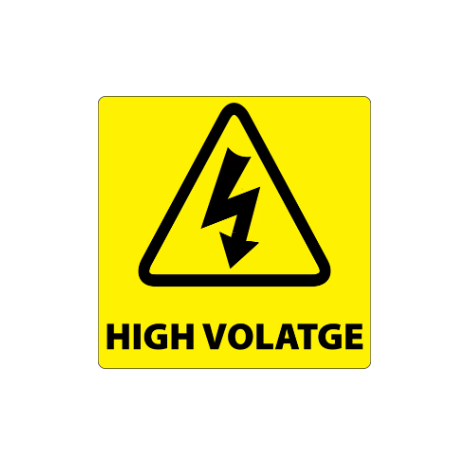 ​High Voltage Stickers 50x50mm