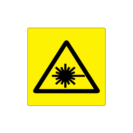 ​Laser Warning Labels 25x25mm