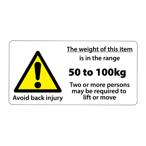 ​Weight Limit 50 to 100kg Labels 100x50mm
