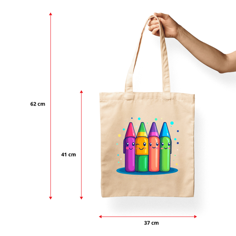 Ajooba Canvas Bag-Color Pencils
