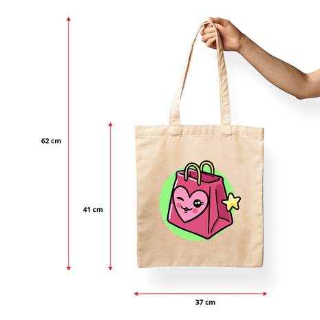 Ajooba Canvas Bag-Love Smiley