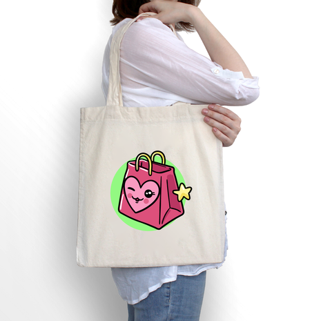 Ajooba Canvas Bag-Love Smiley