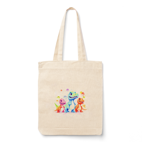 Ajooba Canvas Bag-Three Dinosurs