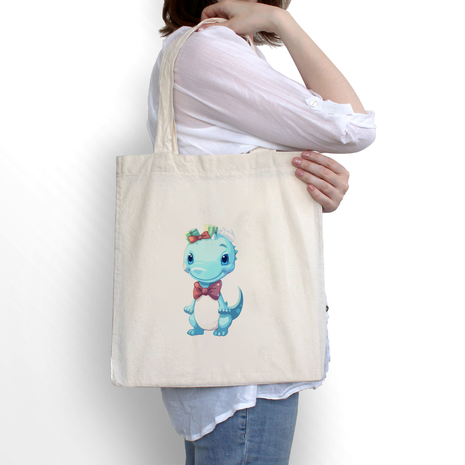 Ajooba Canvas Bag-Cute Dinosur