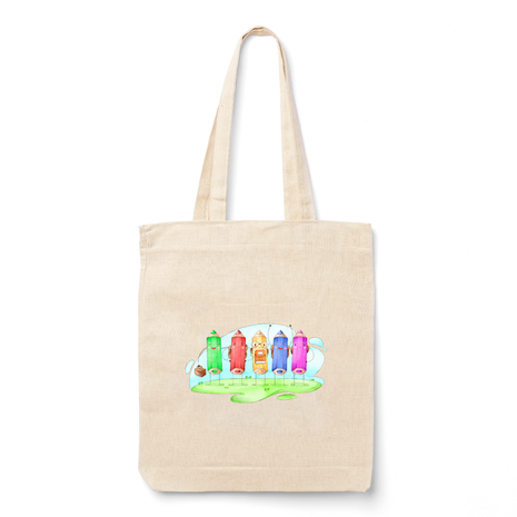 Ajooba Canvas Bag-Pencil Friends