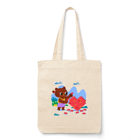 Ajooba Canvas Bag-Building Love