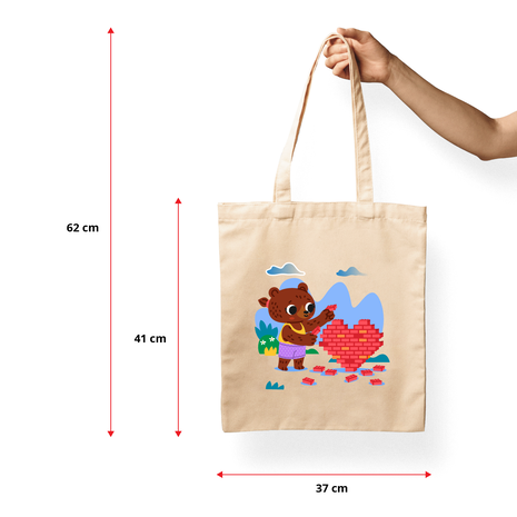 Ajooba Canvas Bag-Building Love
