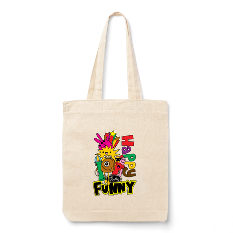 Ajooba Canvas Bag-Happy Funny